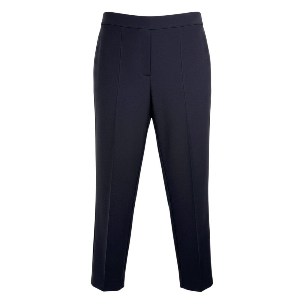 Soft Surroundings Women's Size L Black Stretch Pull On Straight Leg Crop Pant